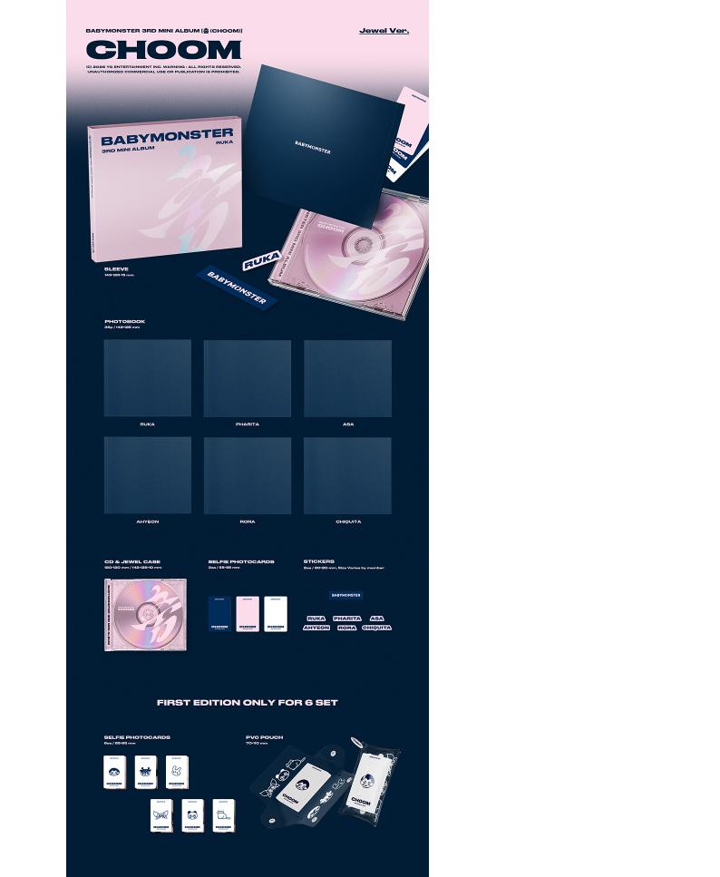 [předobjednávka] BABYMONSTER – 3. mini album [CHOOM] Jewel Ver. (6 sad / Možnost pro člena)