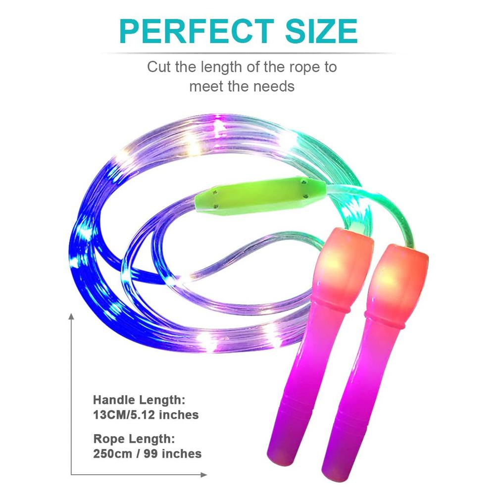 Exercise Light Modes for Children Random Color Kid Jump Rope Light Up Led Jump Rope Skipping Rope