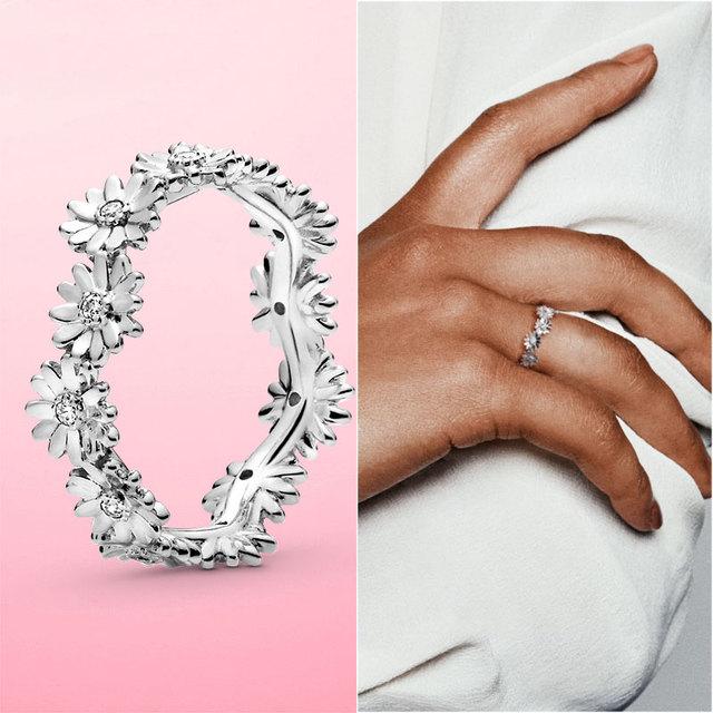 Pierścionek damski 2022 nowy srebro 925 błyszczące i polerowane linie palec serdeczny dla kobiet ślub biżuteria zaręczynowa prezent Anel