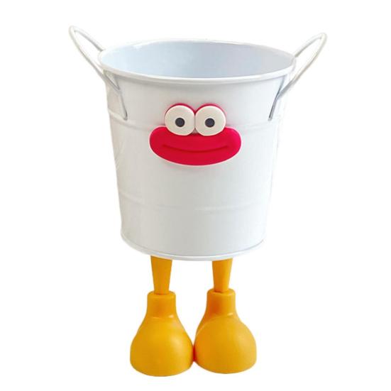 Metal Bucket Pencil Holder Funny Desk Organizer for Office Home Large Capacity Stationery Storage Boxes for Pens Markers Rulers