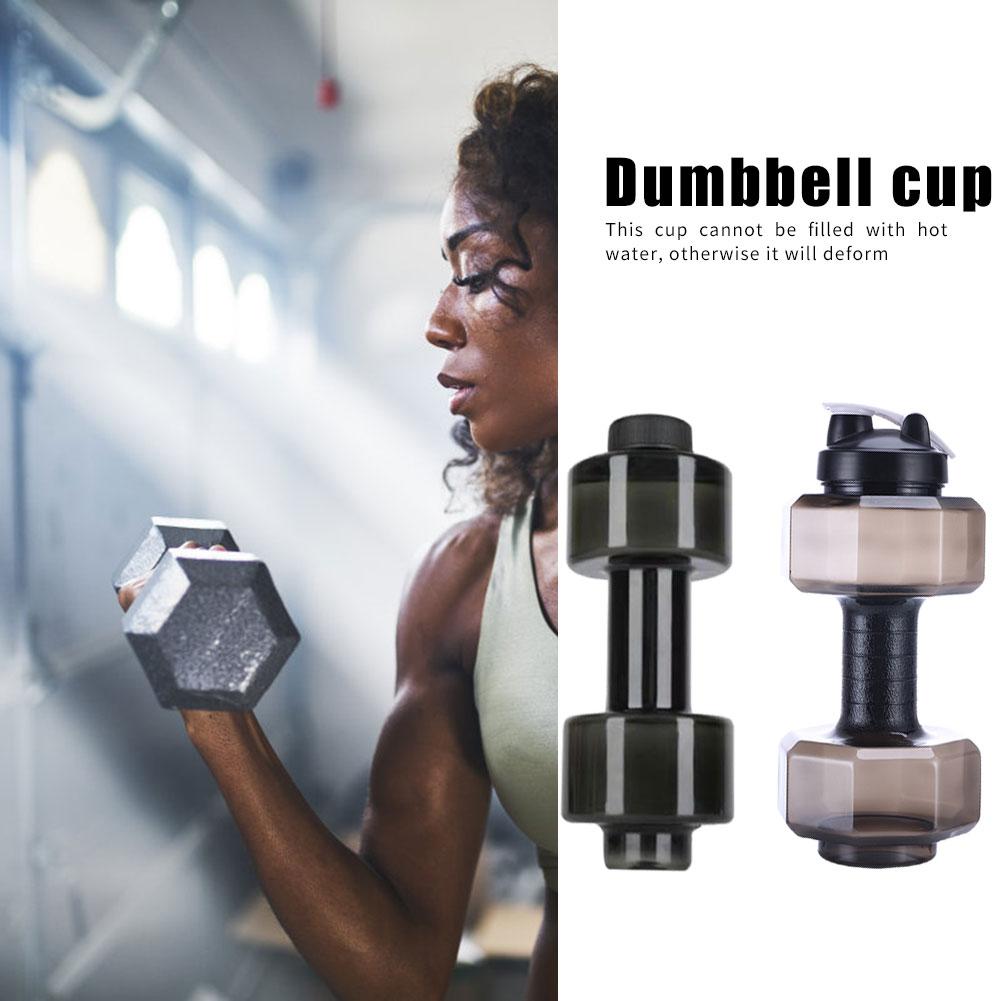 Sports Dumbbell Shaped Kettle Camping Cold Outdoor Fitness Cycling Water Bottle for Working-out Comfortable Decoration