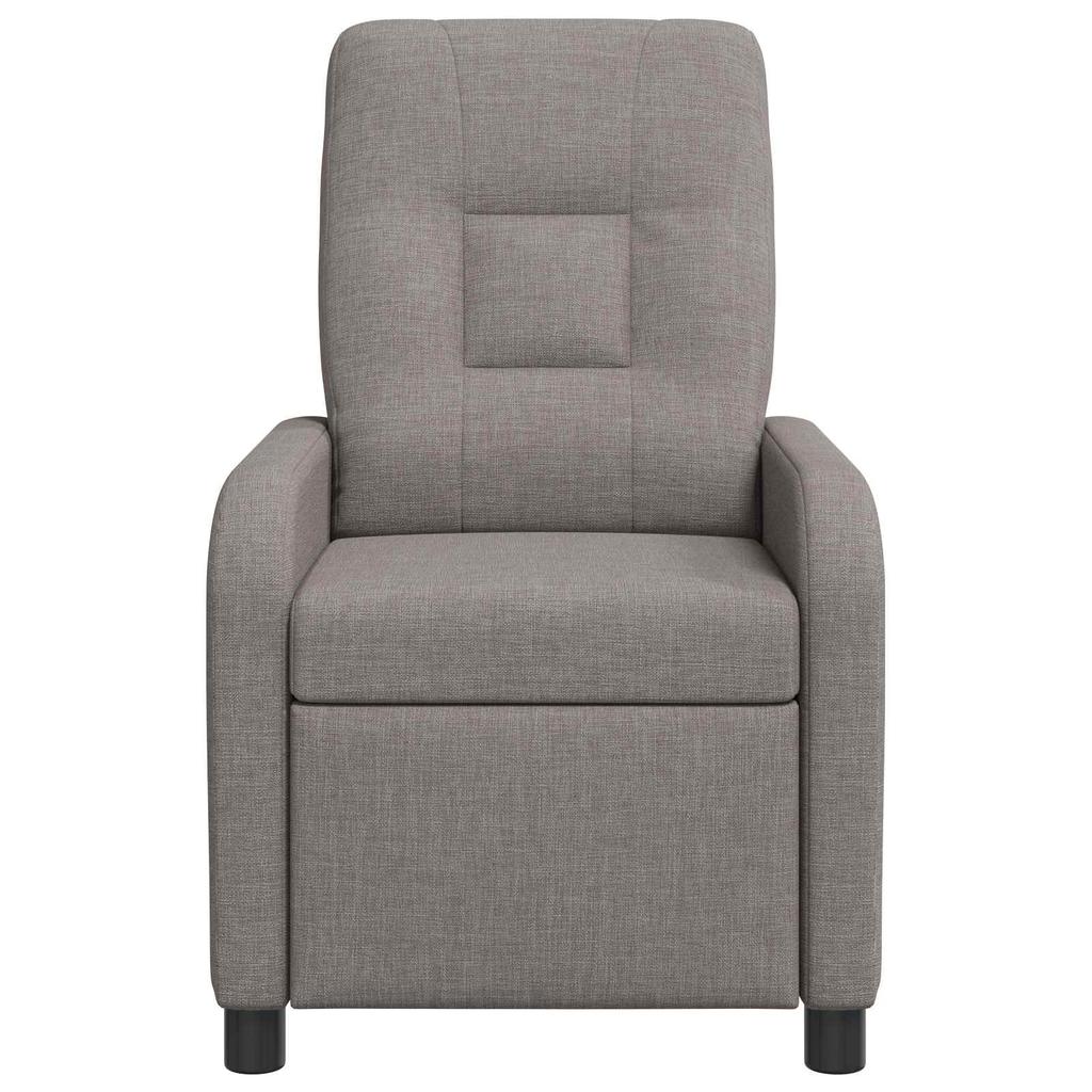 Massage Recliner Chair Taupe Fabric