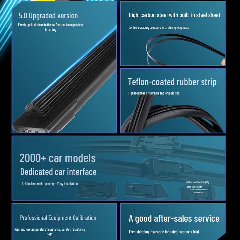 11th Floor Adhesive Wiper Blade for Buick Excelle, Encore, Encore GX, Verano, Regal, LaCrosse. Buick Encore 2019-2025 Plug-In