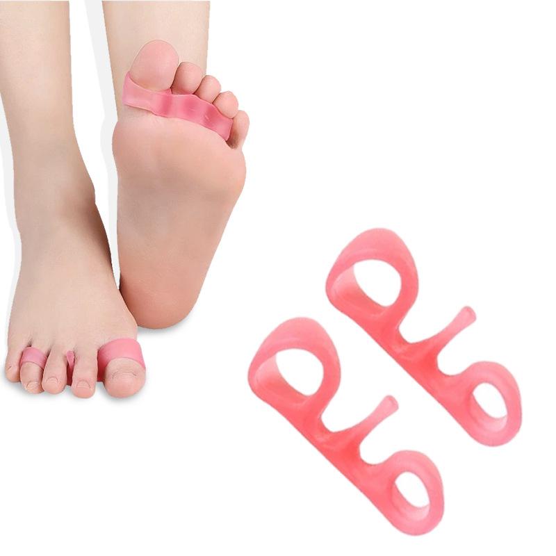 Silicone Two-Hole Toe Separator & Corrector for Hallux Valgus and Overlapping Toes