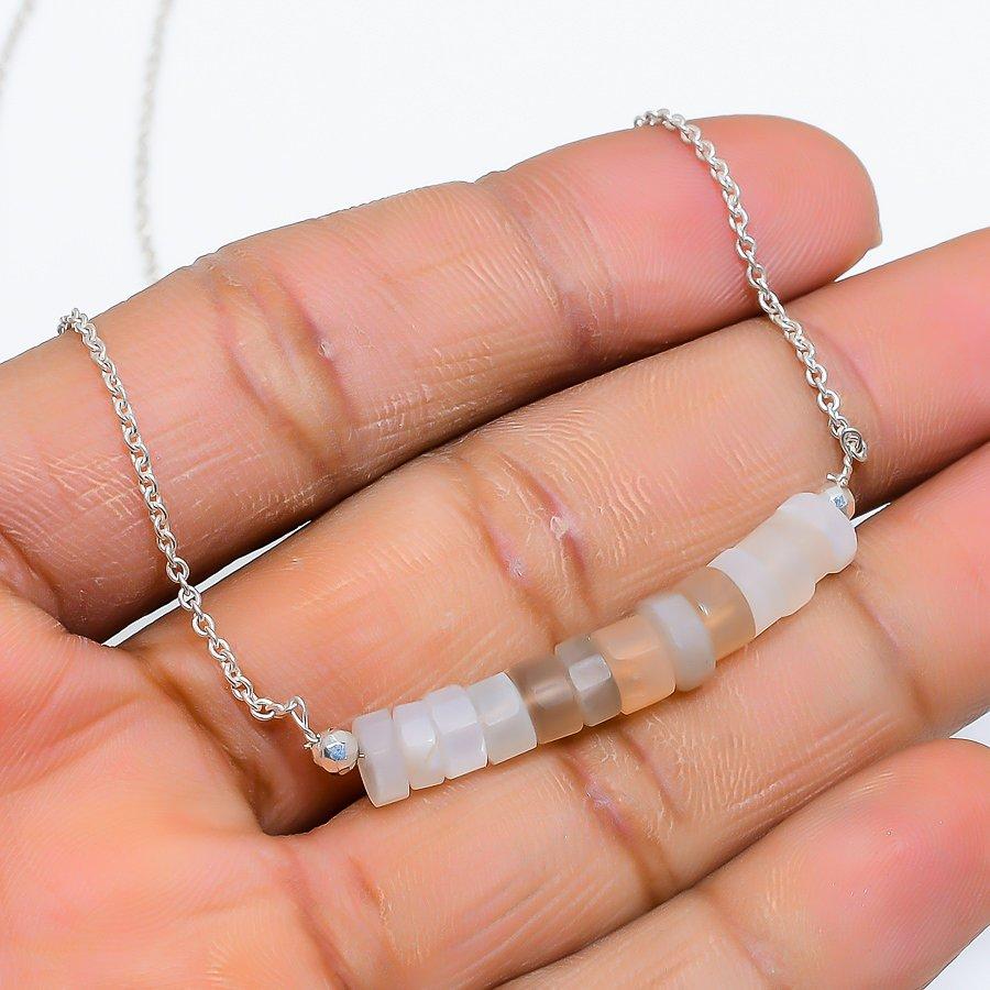 

Камінь Монтана Агат Ручна робота Срібло 925 проби Ювелірна прикраса Намисто 20 GK-5061