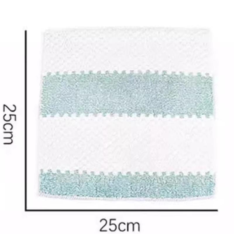 Coral Fleece Rags, Kitchen Dishcloths, Cleaning Towels, Square Towels, Water-absorbing and Non-shedding Hand Towels, Non-greasy Towels