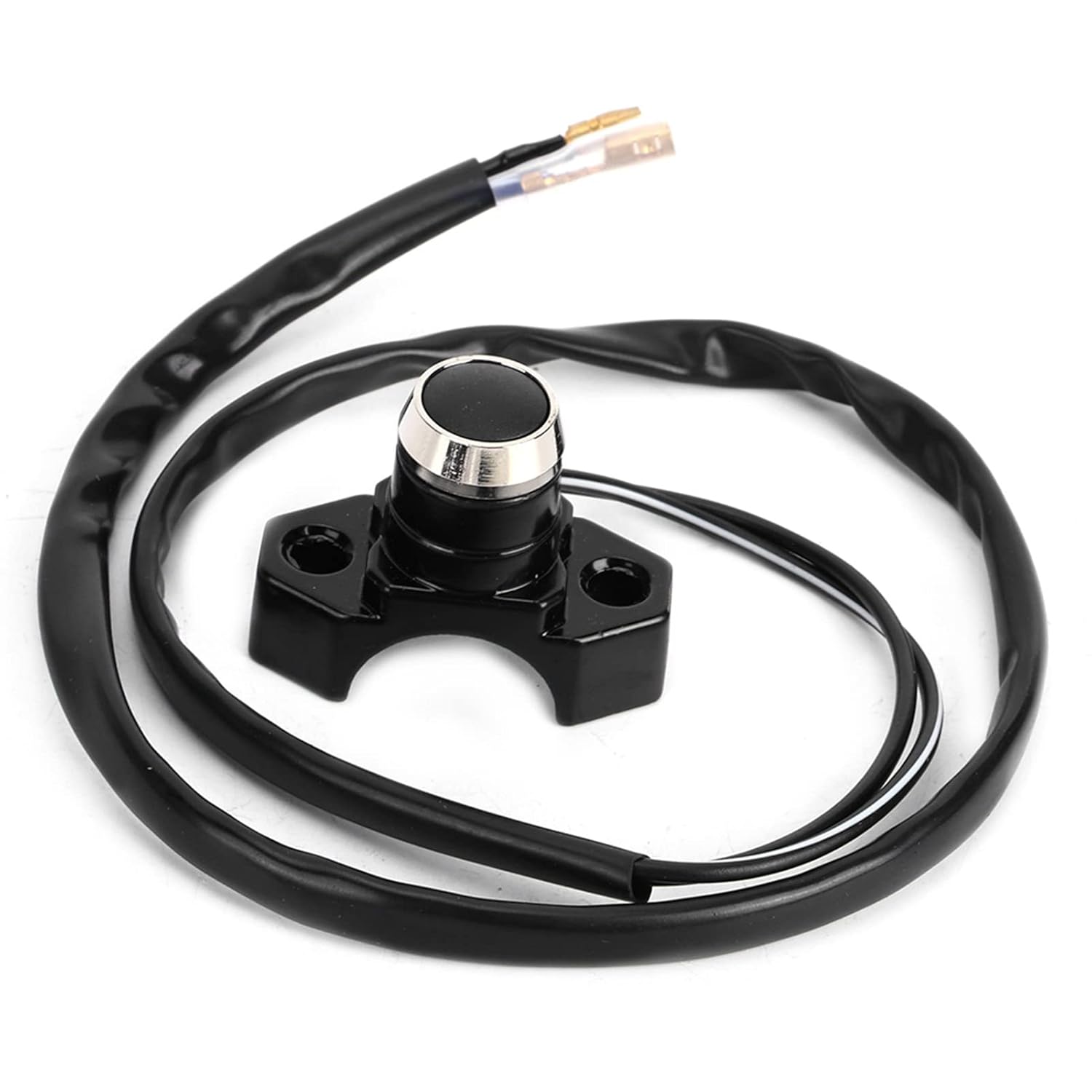 Qiilu Motorcycle Handlebar Engine Start Stop Button Switch Universal for Most Motorcycles Dirt Bike ATV with 22mm Handlebar Model C Black