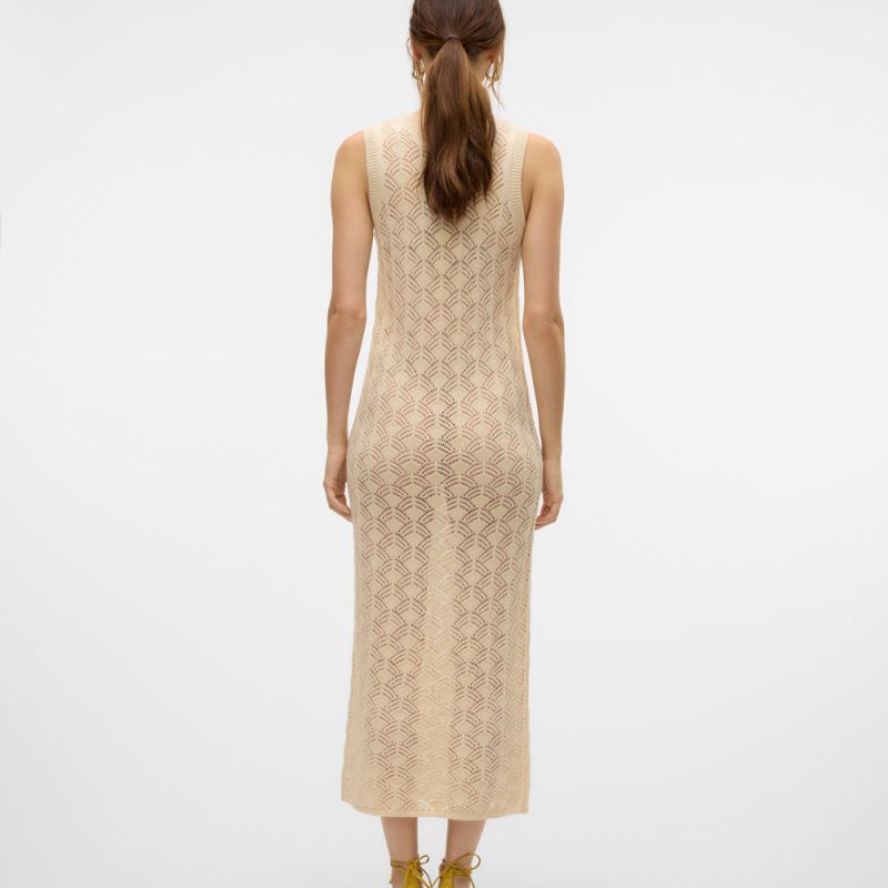 Dlouhé vyšívané šaty Verena bez rukávů Dámské VERO MODA