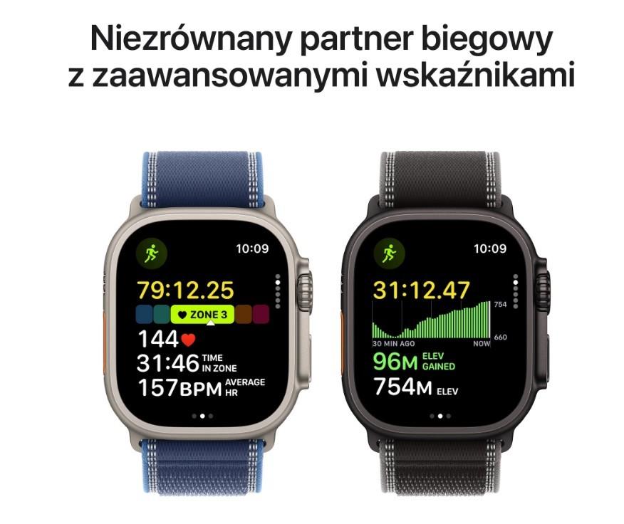 Watch Ultra 3 GPS + Cellular 49mm Black Titanium Case with Black/Charcoal Trail Loop - S/M