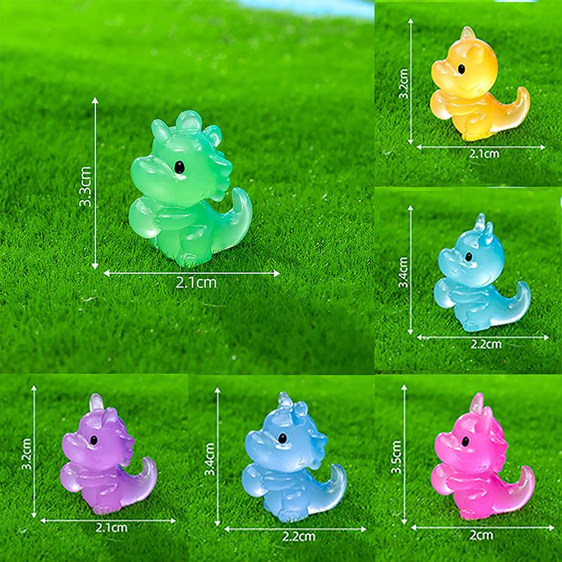Figurine Miniature Luminous Egg-Holding Dinosaur Cartoon Micro Landscape Ornaments For Fish Tank Aquarium Accessories