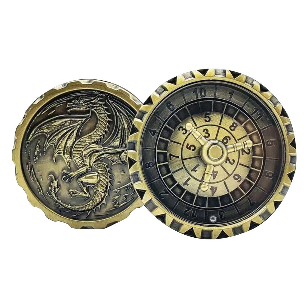 Roulette-Würfel für Würfelset, 7 in 1 Drachen-Metallwürfel mit Geschenkbox für Dungeons-Spiel, RPG-Rollenspiel-Tischspiel-Geschenk