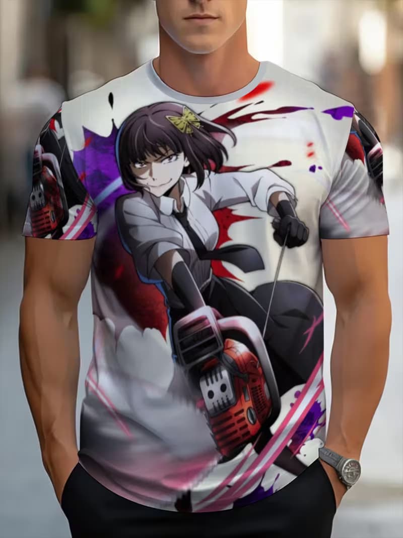 

Men s Retro 3D Graphic Print T-Shirt - Perfect for Daily Wear and Vacation S