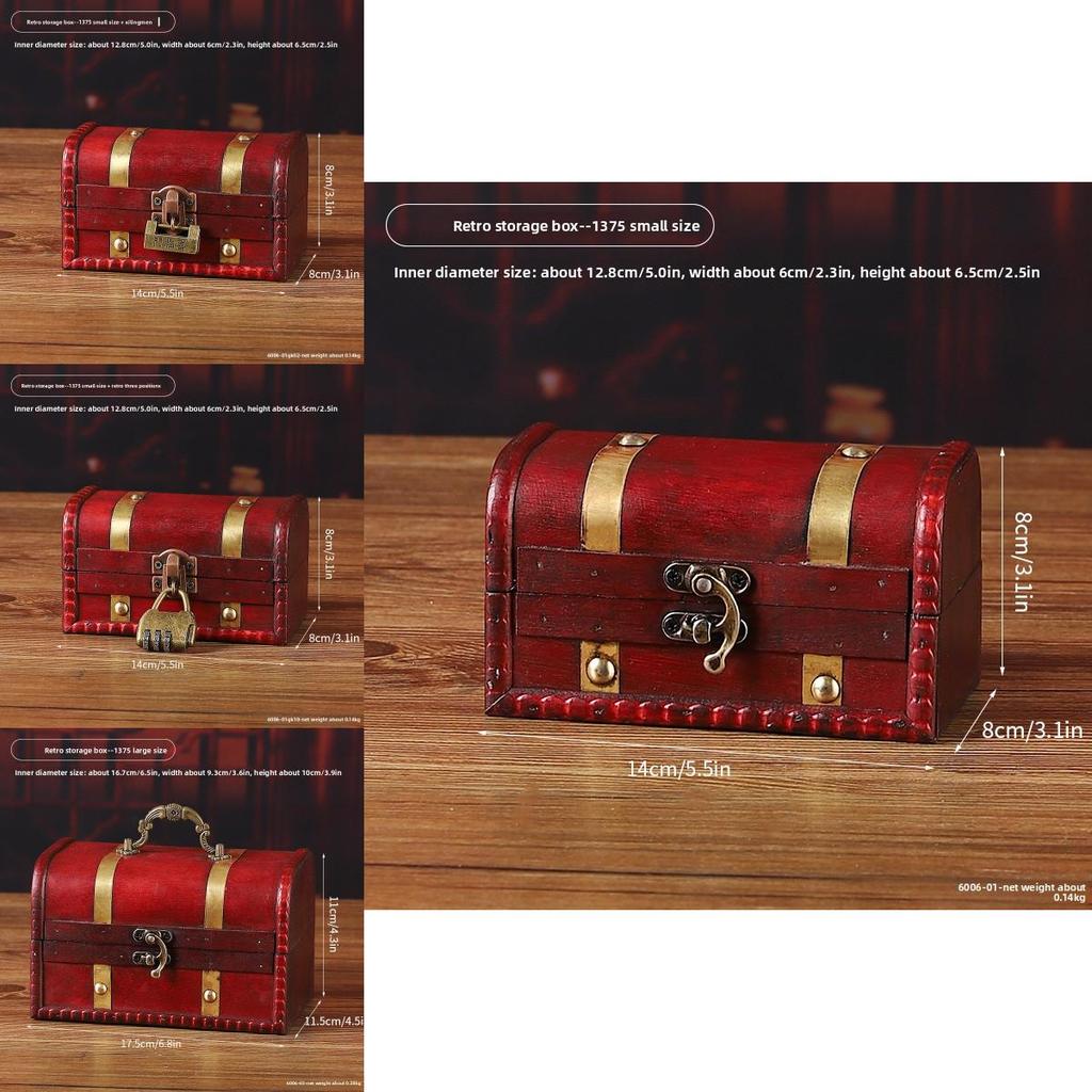 Wooden Privacy Storage Box With Lock For Jewelry And Keys For Bedroom And Living Room