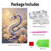 3D Pearl Painting Kit Dragon Design Frameless DIY Bead Art Canvas Leisure Handmade Craft for Bedroom Wall Decor