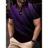 Stripe printed men's shirt fashion T-shirt