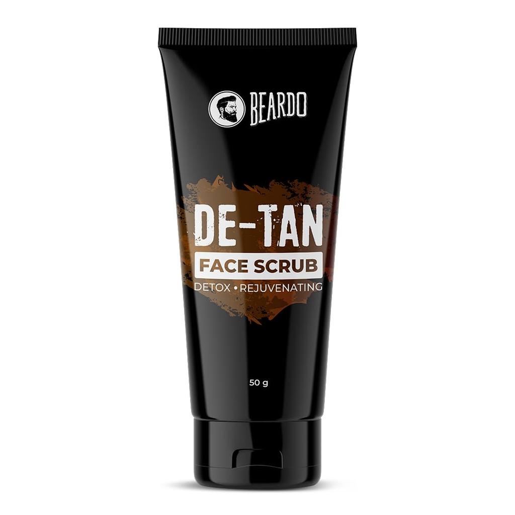 Beardo DeTan Face Scrub For Men Coffee Exfoliating Scrub 50 g Dual Bead Deep Clean Blackhead Control Bright Skin