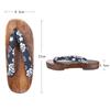 LONTG Yukata Geta Burnt Paulownia Wood with Summer Sandals for Girls and Japanese Pattern Slippers with Thick Comfortable and Comfortable for Everyday