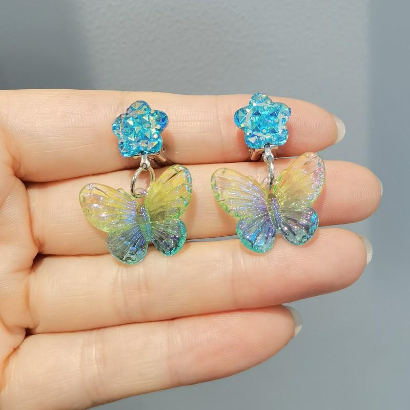 

Милые детские клипсы для ушей, серьги для девочек без проколов, набор колец-клипс для ушей русалочки