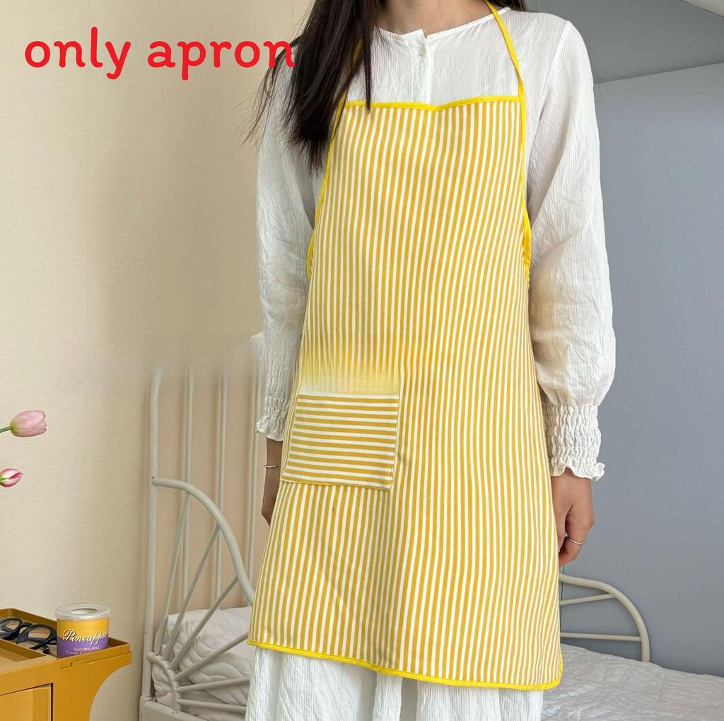 Cotton Towel Apron With Striped Pattern For Caf Cooking And Art Studio Use