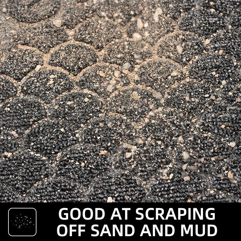 European Half-Round Dirt-Resistant Entrance Mat – Non-Slip Mud Scraper Rubber Carpet