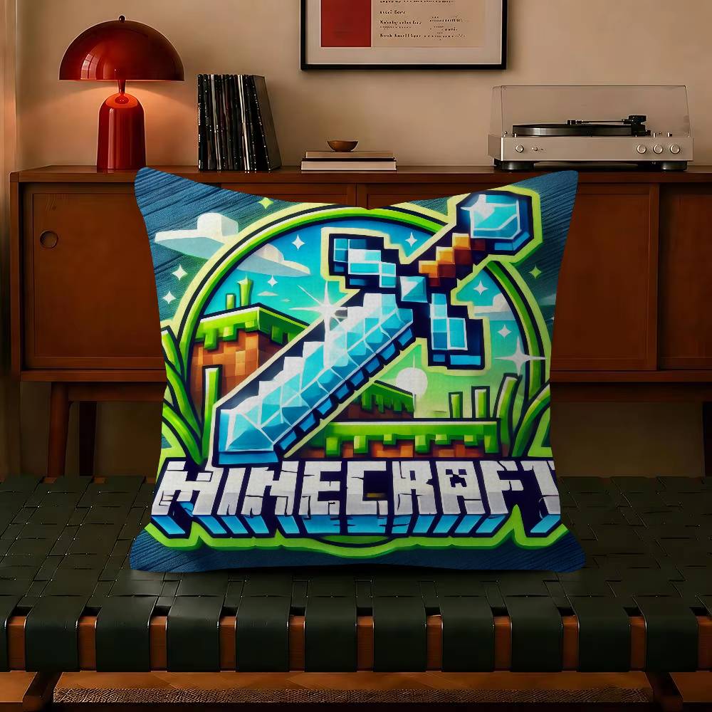 Game  pillow Cushion Cover Pillowcase Upholstery Sofa Throw Pillow Home Decor Mineccrafts Pillowcas