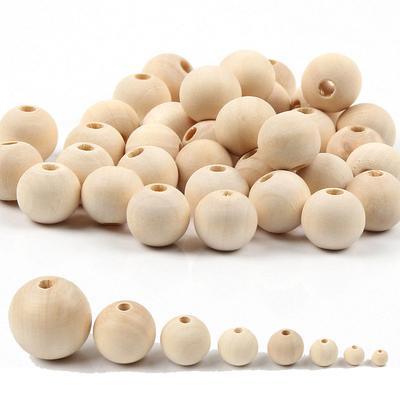 30-400pcs Wooden Beads Round Separator Wooden Balls 20/30/40 Mm Lead-free Beads for Jewelry Making DIY Handmade Accessories