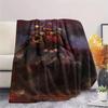 1PC Warhammer 40k Print Flannel Blanket, High Quality Comfortable for All Seasons, Home Decor, Warmth and Comfort, Perfect for Christmas Gifts