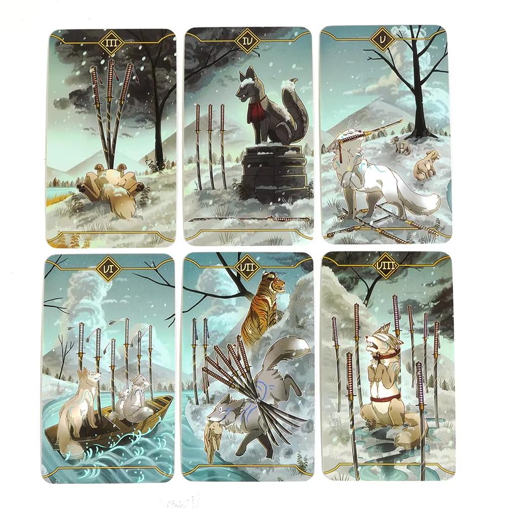 Seasonal Fox Tarot Cards For Beginners And Understanding Meanings On Them Edition Oracle Board Playing Table Games
