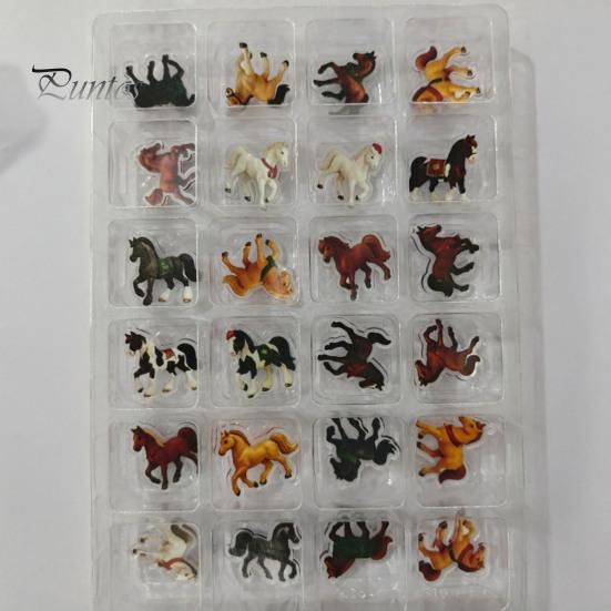 Holiday Countdown Calendar 2026 Christmas Advent Calendar, 24 Days with 2D Acrylic Gift for Kids Dog/Horse/Cat/Animals Pendants, Mini Animal