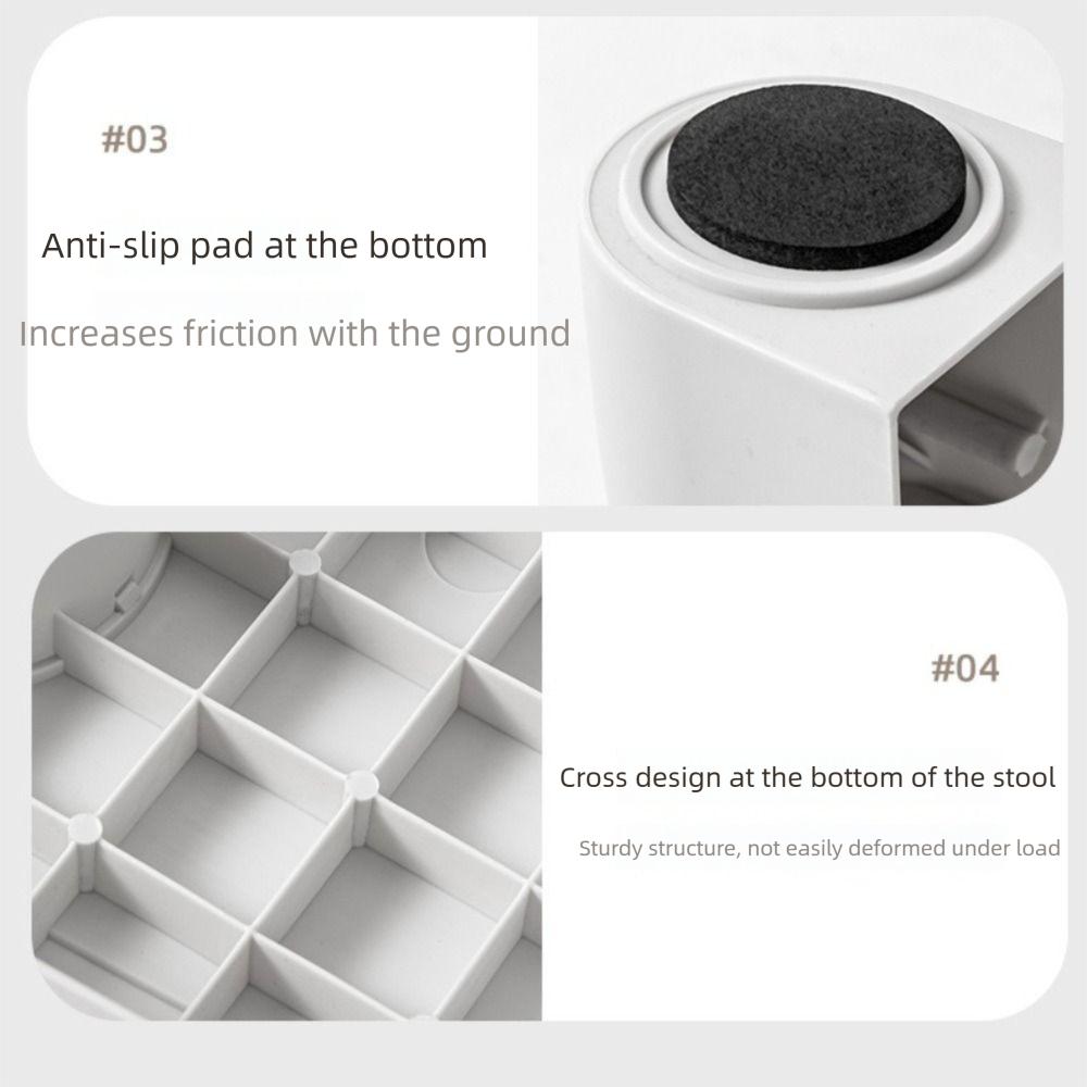 Foldable Bathroom Foot Stool Ergonomic Toilet Seat Universal Under Desk Footrest  Home
