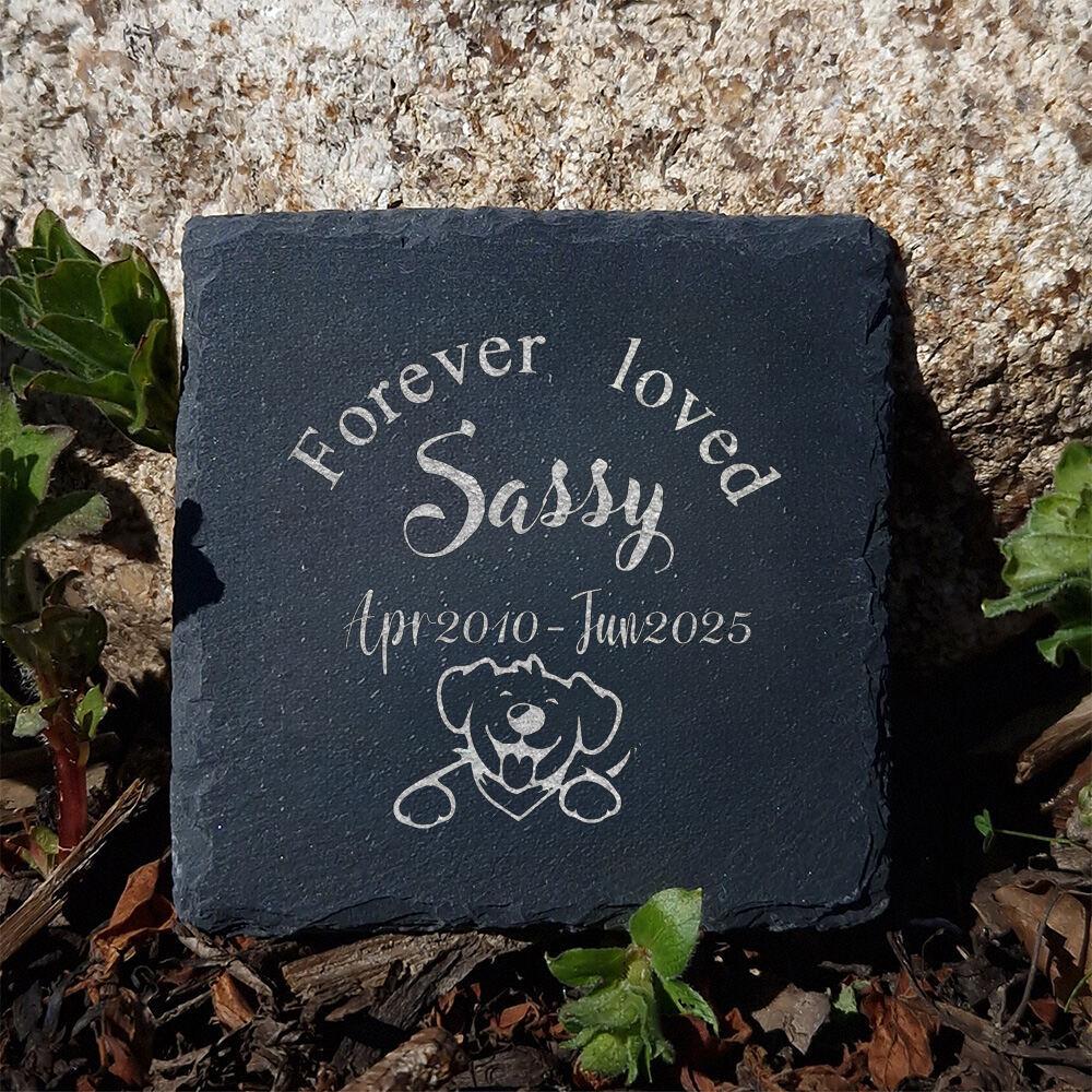 Personalisierter Haustier-Gedenkstein Gravierter Grabstein Hund Beileidsgeschenk Individuell Gravierte Hund Katze Gedenkplakette Haustierverlust Geschenke