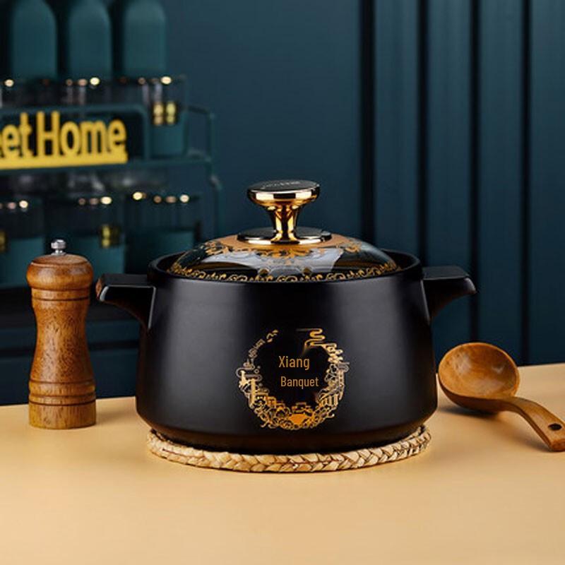 FATTBAO High-Temperature Ceramic Casserole Pot 3L