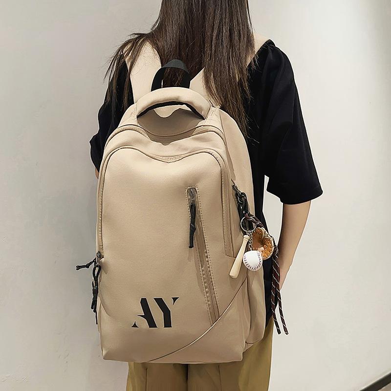 

Школьный рюкзак для старшеклассников большой вместимости, модный трендовый рюкзак, американский повседневный студенческий рюкзак высокой ценности хаки