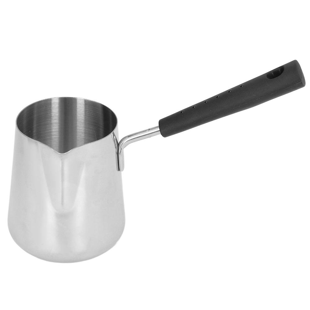 350ml Capacity Butter Warmer Stainless Steel Melting Pot Coffee Warmer  Lattes Preparation