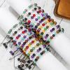 Natural Stone Woven Hand Rope Combination, Colorful Versatile Adjustable Handmade Crystal Beaded Bracelet