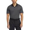 adidas Ottoman Polo Shirt Striped Three-Button Short Sleeve Men Tops Gray IU4364