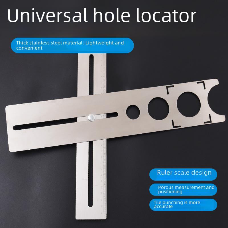 Adjustable Stainless Steel Tile Hole Locator and Drill Guide
