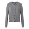 Women's Ultimate Grey V-Neck Knit Sweater