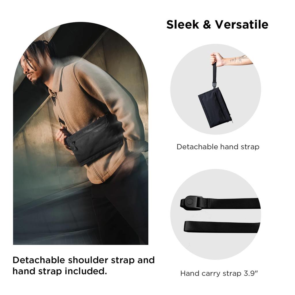 ALPAKA Zip Pouch Pro Minimalist Zipper Wallet Black ID Card Holder Wallet with Zipper Slot - - Men's Multi-Tool