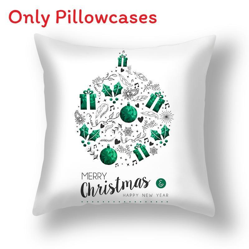 Merry Christmas Cushion Cover Xmas Home Sofa Throw Pillow Case Printing Garnish
