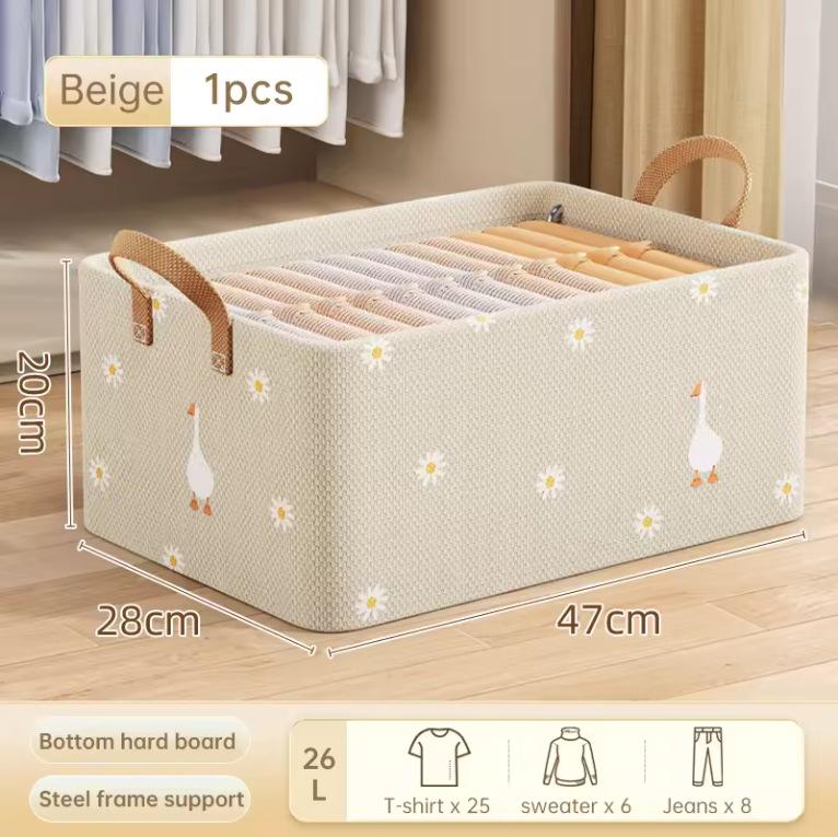 Fabric Wardrobe Storage Box for Clothes, Pants, and Home Organization
