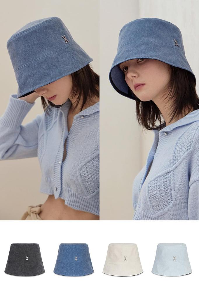 VA Stud Pigment Bucket Hat Blue