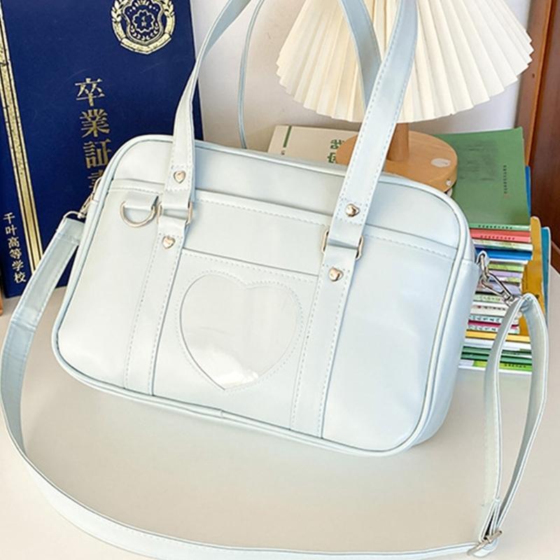Women Ita Bag Heart Shoulder Bag Large Capacity Messengers Bag Fashion Handbag Purse Crossbody Bag Japanese School Bag