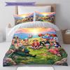 Pirates Anime Art Pattern Bedding Set Quilt Cover Pillowcase Home Decor Gift (1 * duvet cover + 2 * pillowcase, without core)