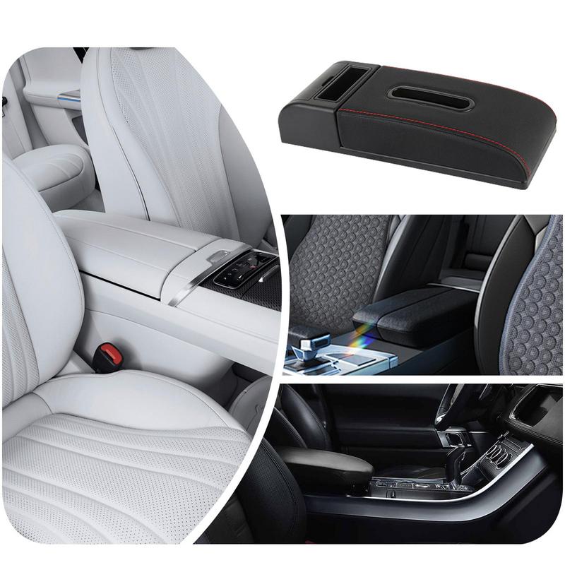 Car Armrest Pad Car Center Console Covers With Pocket And Tissue Box Vehicle Armrest Protector For Most Cars Vehicles SUVs