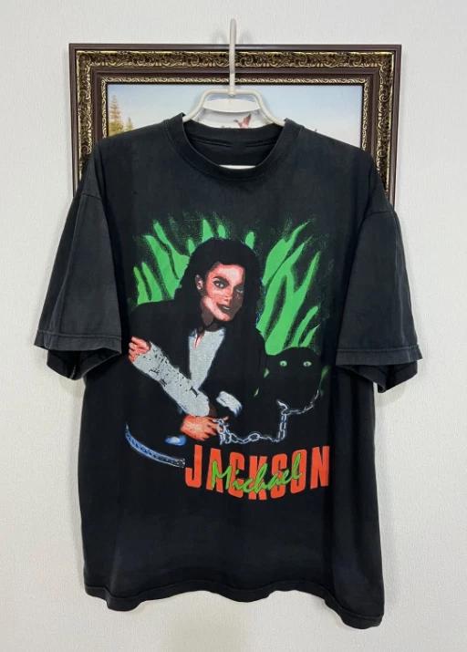 

Винтажная футболка Michael Jackson 90-х Редкая Майка-футболка Группа Король Принт по всей поверхности S-5XL L