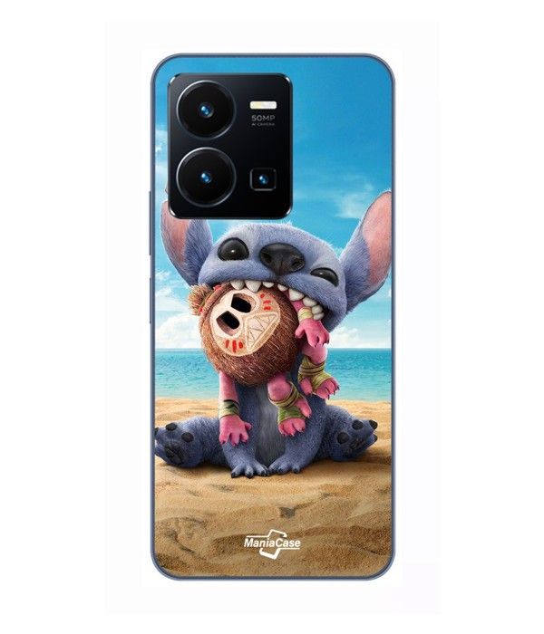 Coque Pour Vivo Y35 4G Stitch et Moana Kakamora Maniacase