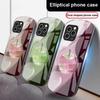 Gradient Crystal Apple For iPhone 16 15 14 13 Plus 12 mini 11 Pro Max XR Xs Max X 7 8 6 6S 2022 20 Elliptical glass phone case
