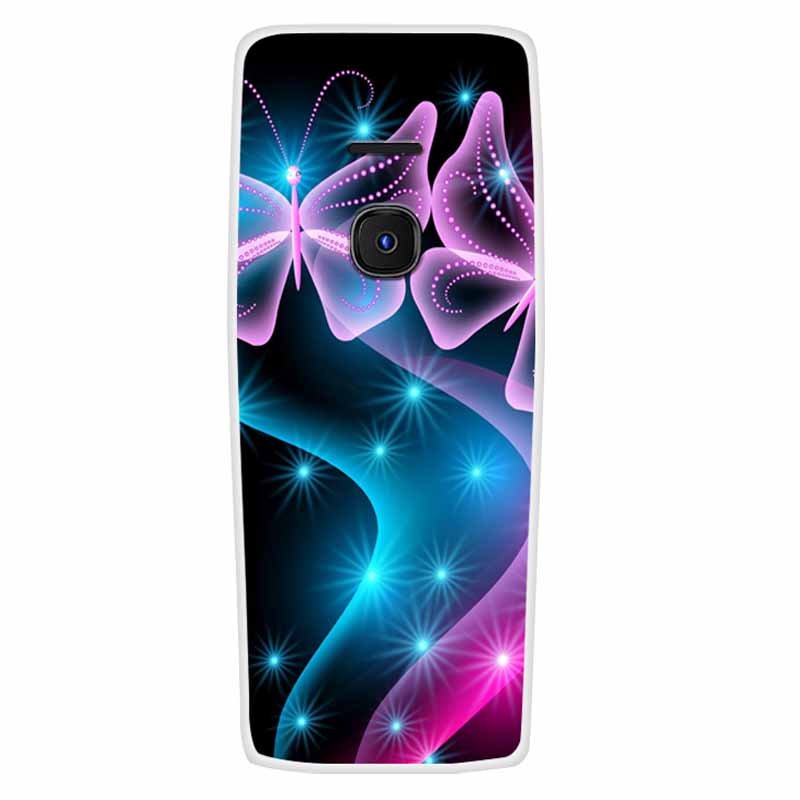 For Nokia 8210 4G Case Soft Silicone Space Landscape Covers for Nokia 6300 4G Cases Colorful Bumpers Cat Phone Protective Bags