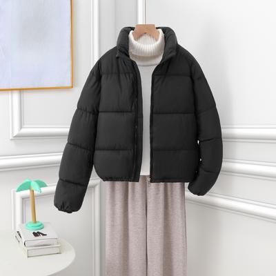 Cotton-padded Jacket Women's New Autumn and Winter Cotton-padded Jacket with Short Stand Collar and Thick Bread Coat.
